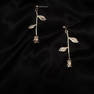 Rose silver earrings handmade